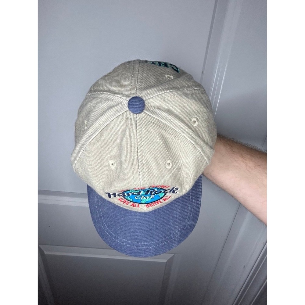 Vintage 90's Hard Rock Cafe‎ Chicago "Save The Planet" Embroidered Snap Back Hat - Picture 11 of 12